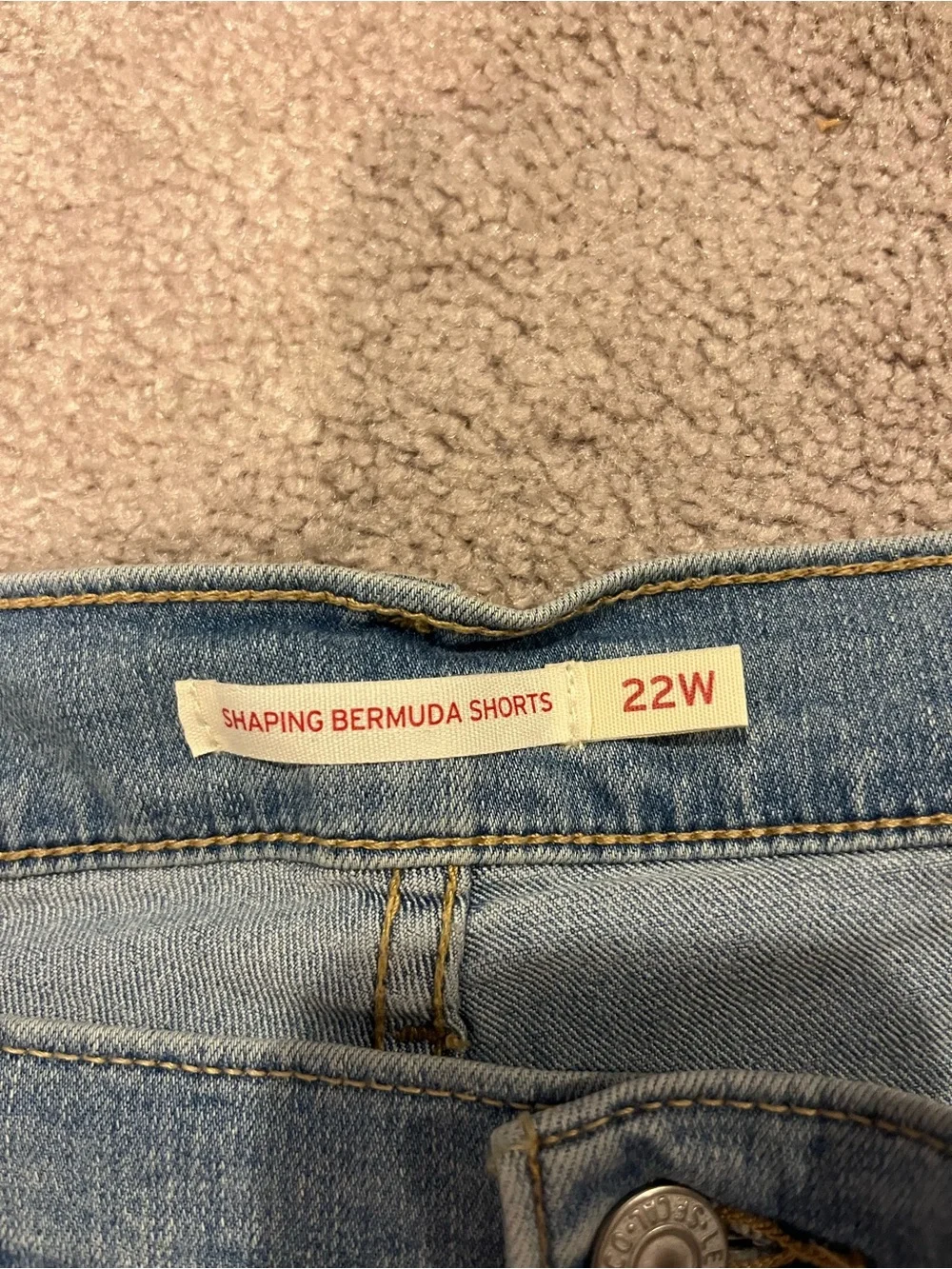 Levi’s Shaping Bermuda Jean Shorts Light Wash